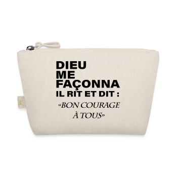 Divine Humor Quote Funny Man Woman - Organic Pouch - nature - Front