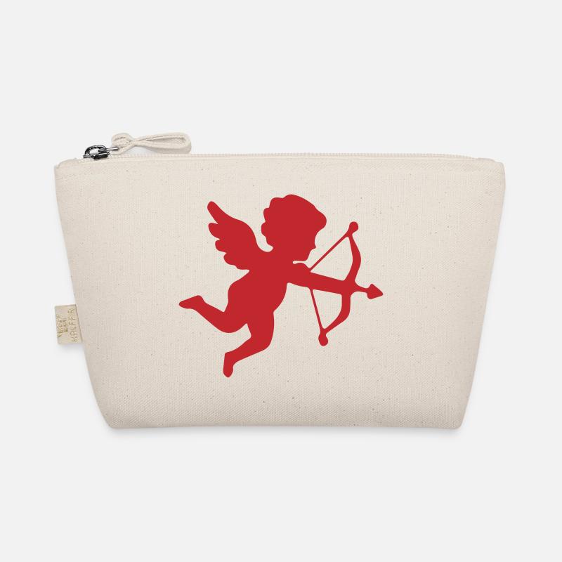 Romantisches Amor-Silhouetten-Design - Bio-Täschchen - Natur