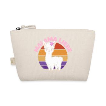 Soon to be Mom MALAMA LOVE Retro Funny - Organic Pouch - nature - Front