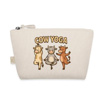 Cow Yoga Illustration - Organic Pouch - nature - Front