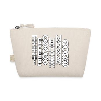Futuristic Techno Typography Design - Organic Pouch - nature - Front
