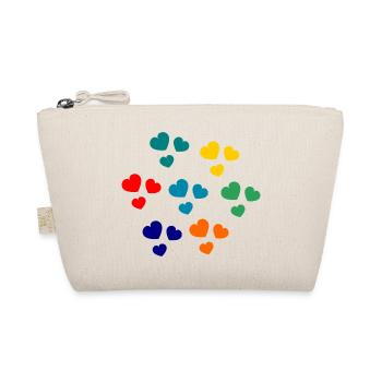 HEART. COUPLE. VALENTINE'S DAY. JUST MARRIED. Bachelorette party. - Organic Pouch - nature - Front