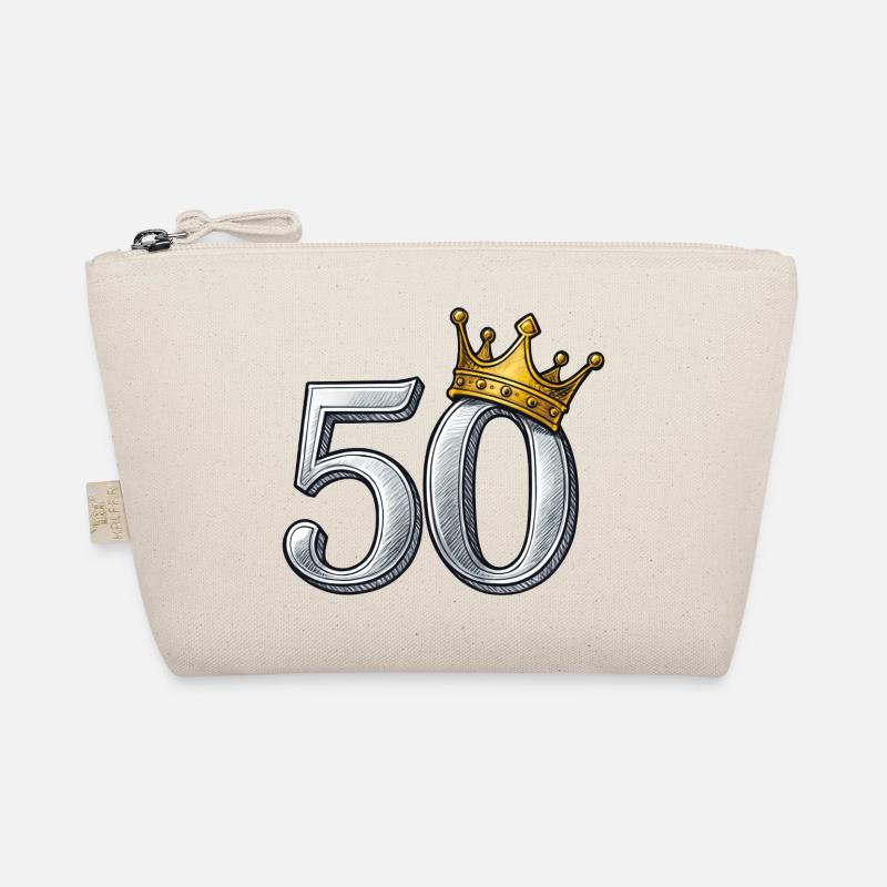 50. Geburtstag Gold Krone Geschenkidee Bio-Täschchen