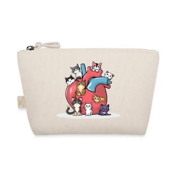 Cat Love Gift for Cat Fan - Organic Pouch - nature - Front