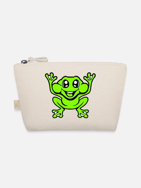 grenouille crapaud rire drôle saut heureux bande dessinée - Trousse biologique - nature - Devant