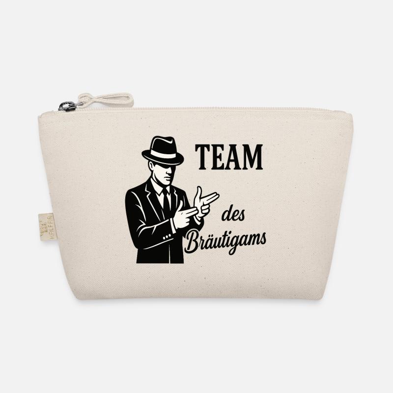 Team des Bräutigams Logo Tee - Bio-Täschchen - Natur