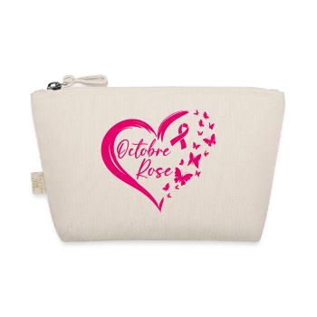 Pink October Ribbon Awareness - Organic Pouch - nature - Front