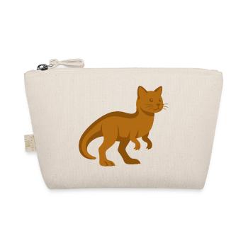 Trex Cat Dinosaur - Organic Pouch - nature - Front