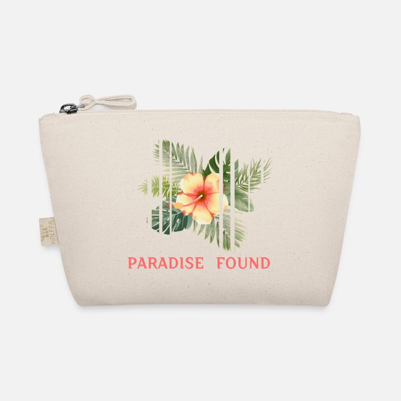 Fragmented Hibiscus Tropical Paradise Organic Pouch