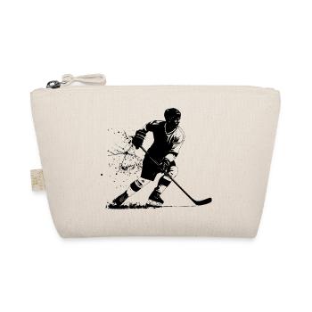 Hockey Player Illustration - Organic Pouch - nature - Front