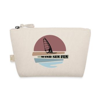 Windsurf Sonnenuntergang Fun Design - Bio-Täschchen - Natur - Vorne