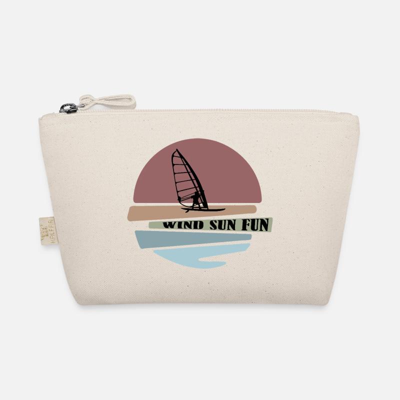 Windsurf Sonnenuntergang Fun Design - Bio-Täschchen - Natur