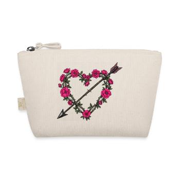 Coeur rose rouge amour - Trousse biologique - nature - Devant