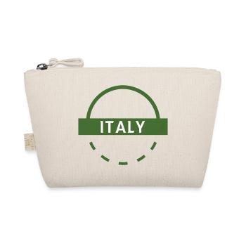 Grünes Italien Emblem Rundes Logo - Bio-Täschchen - Natur - Vorne
