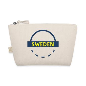 Schweden Banner Emblem Blau Gelb - Bio-Täschchen - Natur - Vorne