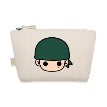 Cute Zoro Pirate Bandana Head Cartoon - Organic Pouch - nature - Front