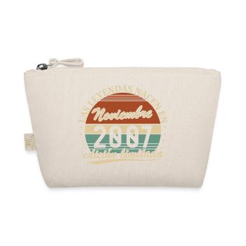 November 2007 Vintage Retro Birthday - Organic Pouch - nature - Front