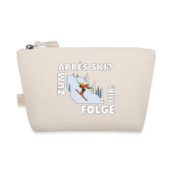 For après-ski? Follow me! – Hüttengaudi Spruch - Organic Pouch - nature - Front
