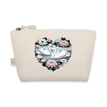 Swans and lotus flowers - Organic Pouch - nature - Front