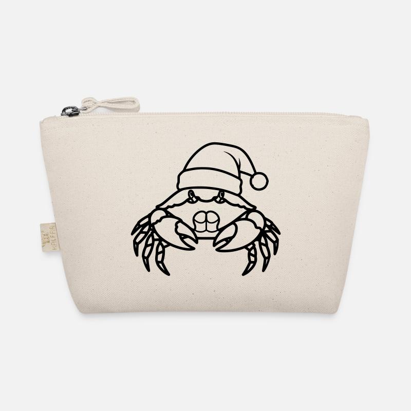 Weihnachtskrabbe Cartoon Illustration Bio-Täschchen