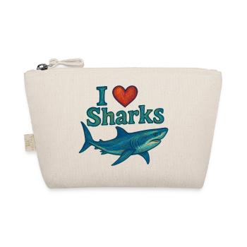 I Love Sharks - Organic Pouch - nature - Front