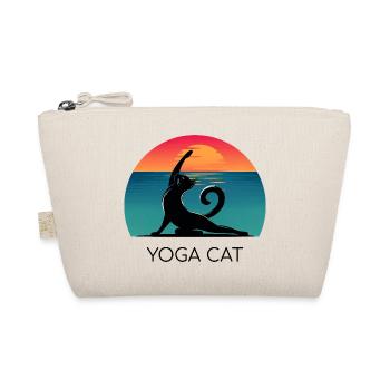 Yoga Cat – Un design décontracté pour les fans de chats - Trousse biologique - nature - Devant