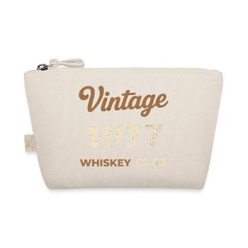 Vintage 1977 – Whiskey Club Retro Birth Year - Organic Pouch - nature - Front