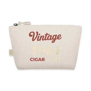 Vintage 1964 Cigar Club Retro Birth Year Gift - Organic Pouch - nature - Front