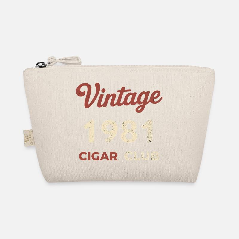Vintage 1981 Cigar Club Retro Birth Year Gift Organic Pouch