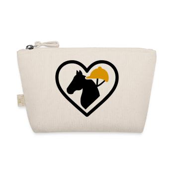 Horse Riding Heart Horse Sport Passion - Organic Pouch - nature - Front