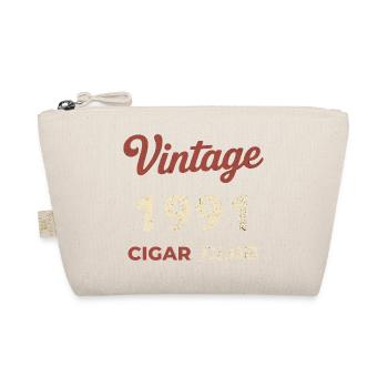 Vintage 1991 Cigar Club Retro Birth Year Gift - Organic Pouch - nature - Front