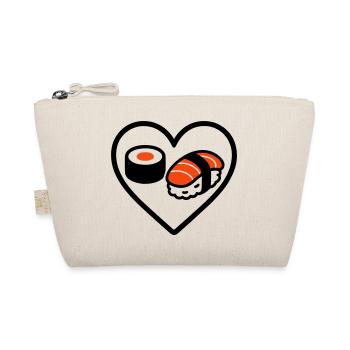 Sushi Heart Maki Salmon Japan Food Lover - Organic Pouch - nature - Front