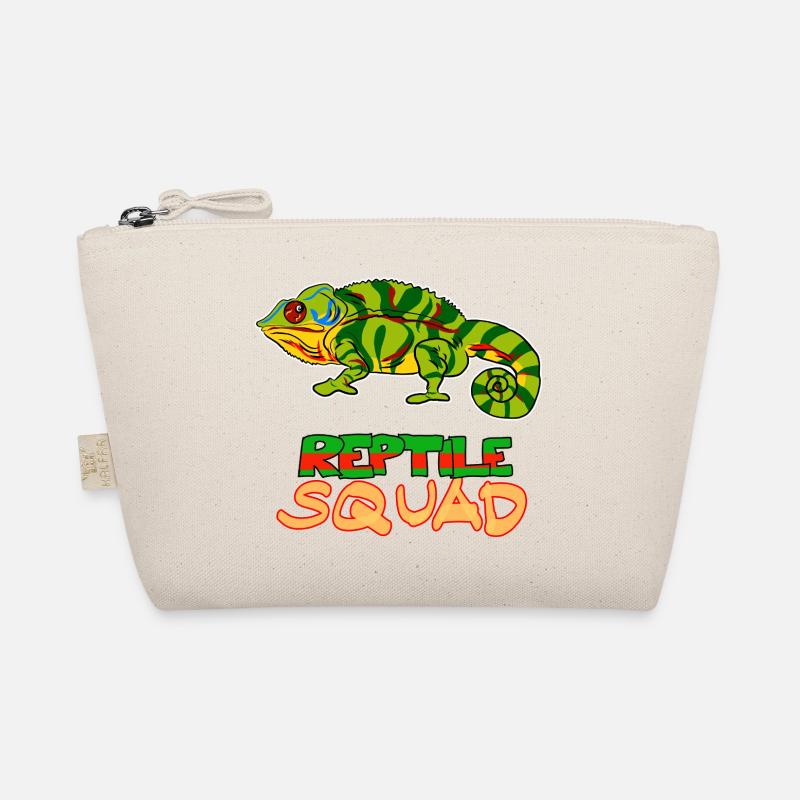 Reptile Squad Bunte Chamäleon-Kunst Bio-Täschchen