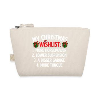 Ma liste de souhaits de Noël Amoureux de voitures Drôle de course de Noël - Trousse biologique - nature - Devant