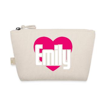 I Love Emily Pink Heart I Love Emily - Organic Pouch - nature - Front