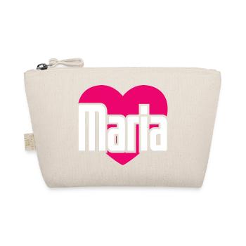 J’aime Maria Coeur rose J’aime Maria - Trousse biologique - nature - Devant