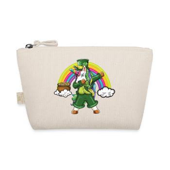 Leprechaun Dabbing Unicorn Arc-en-ciel Lucky Design - Trousse biologique - nature - Devant