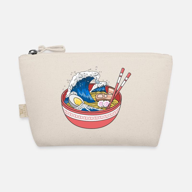 Epic Great Wave Ramen Bowl Japanese Art Design Organic Pouch