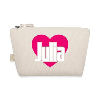 I Love Julia Pinkes Herz Ich liebe Julia - Bio-Täschchen - Natur - Vorne