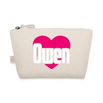 I Love Owen Pinkes Herz Ich liebe Owen - Bio-Täschchen - Natur - Vorne