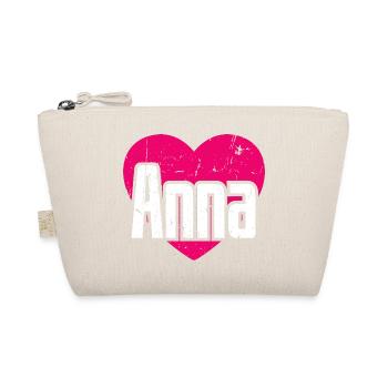 I Love Anna Pinkes Herz Ich liebe Anna - Bio-Täschchen - Natur - Vorne