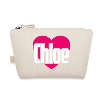 I Love Chloe Pink Heart I Love Chloe - Organic Pouch - nature - Front