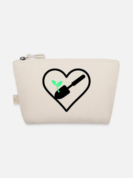 Gardening Heart – Grüne Leidenschaft - Bio-Täschchen - Natur - Vorne