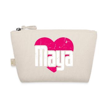I Love Maya Pink Heart I Love Maya - Organic Pouch - nature - Front