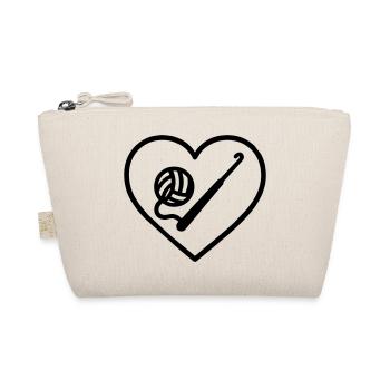 Cœur au crochet – Passion faite main - Trousse biologique - nature - Devant