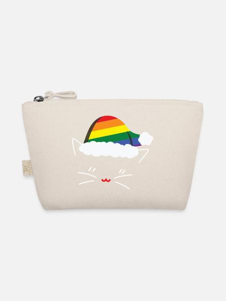 Katze Katzenliebhaber Regenbogen LGBT Katzen - Bio-Täschchen - Natur