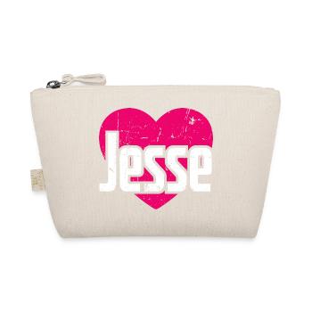 I Love Jesse Pink Heart I Love Jesse - Organic Pouch - nature - Front