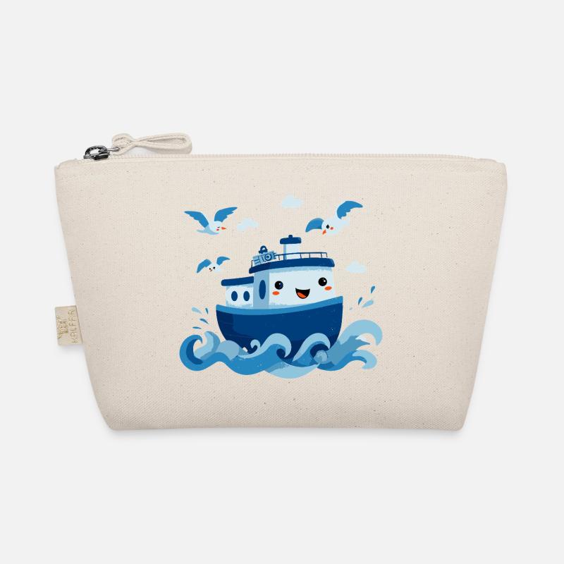 Joyeuse Bateau Bleu en Mer Trousse biologique
