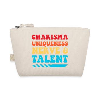 Charisma, Einzigartigkeit, Nerven & Talent - Bio-Täschchen - Natur - Vorne