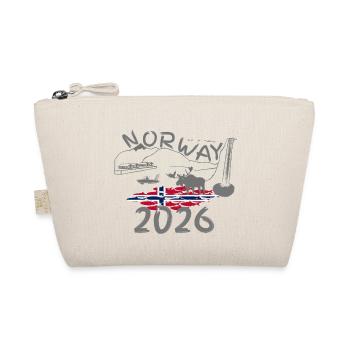 Norwegen 2026 Hering mit Bergen und Elch Angeln - Bio-Täschchen - Natur - Vorne
